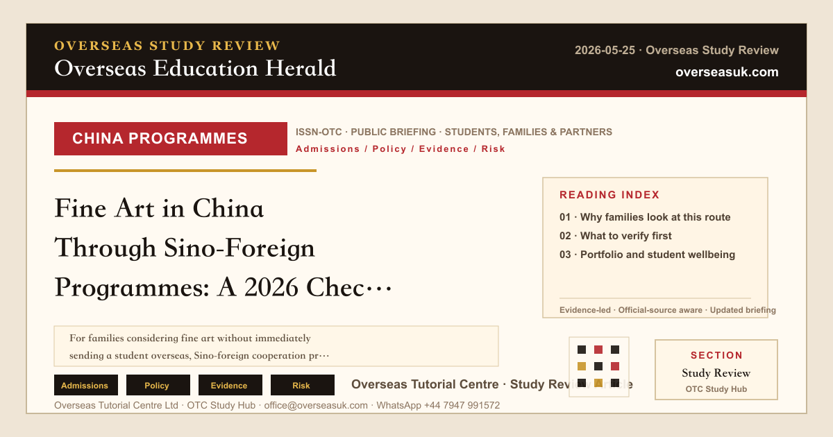 Fine Art in China Through Sino-Foreign Programmes: A 2026 Checklist for ...