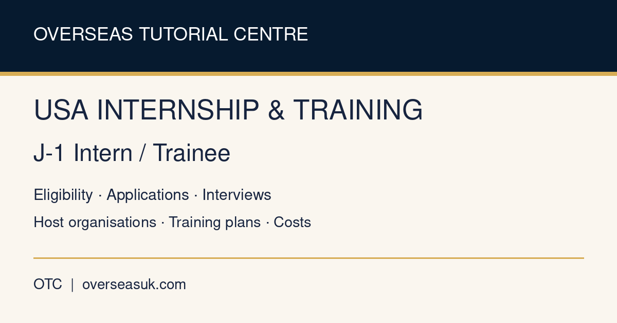美國 ITP:J-1 Intern 與 Trainee 申請支援